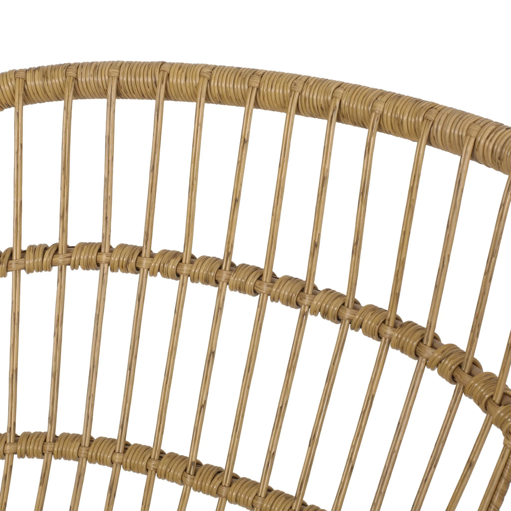 Wicker Outdoor Dining Chair with Cushion Set of 2 L922