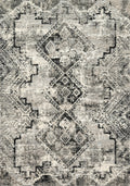 Grey Black Rug O489