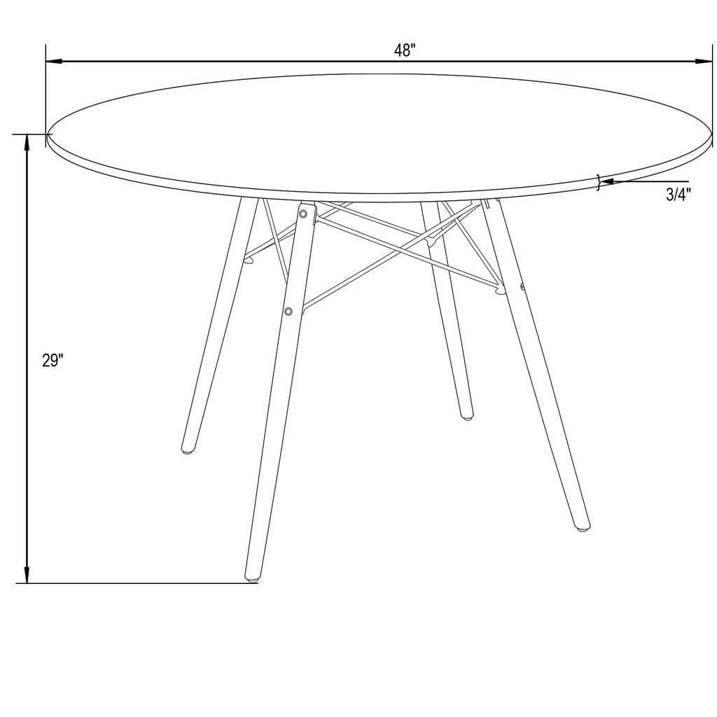 Round Glass Top Dining Table P195