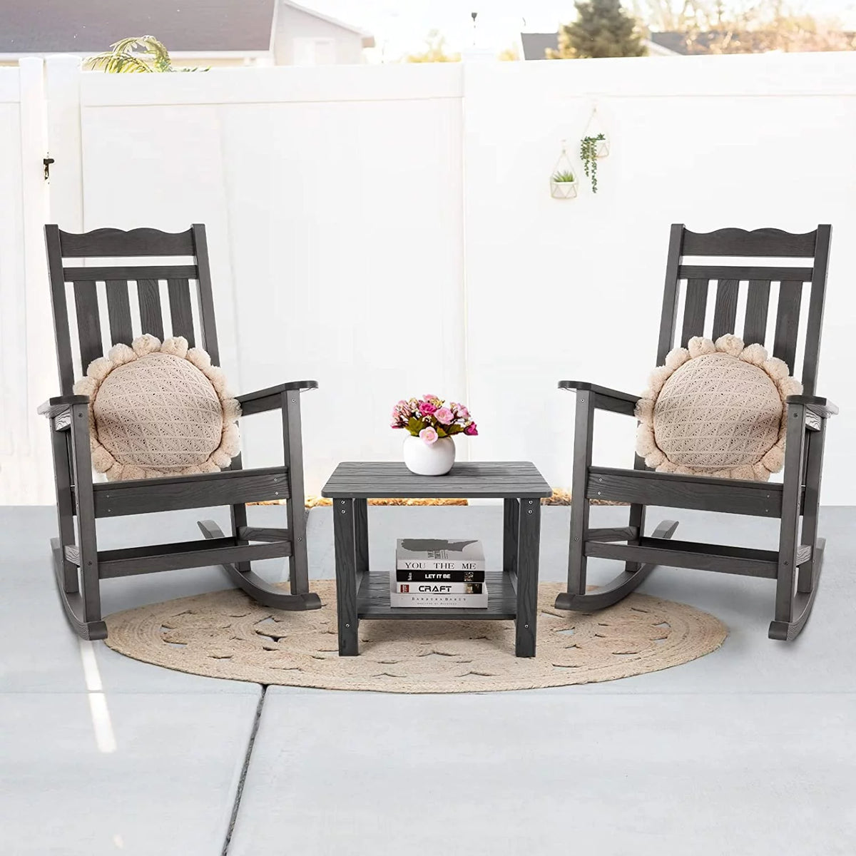 Rectangle 2-Tier Outdoor Side Table X561266
