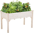 48x24x30in Elevated Wood Planter Garden Bed W65257