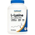 L-Lysine 1000mg Supplement, 250 Capsules P1761