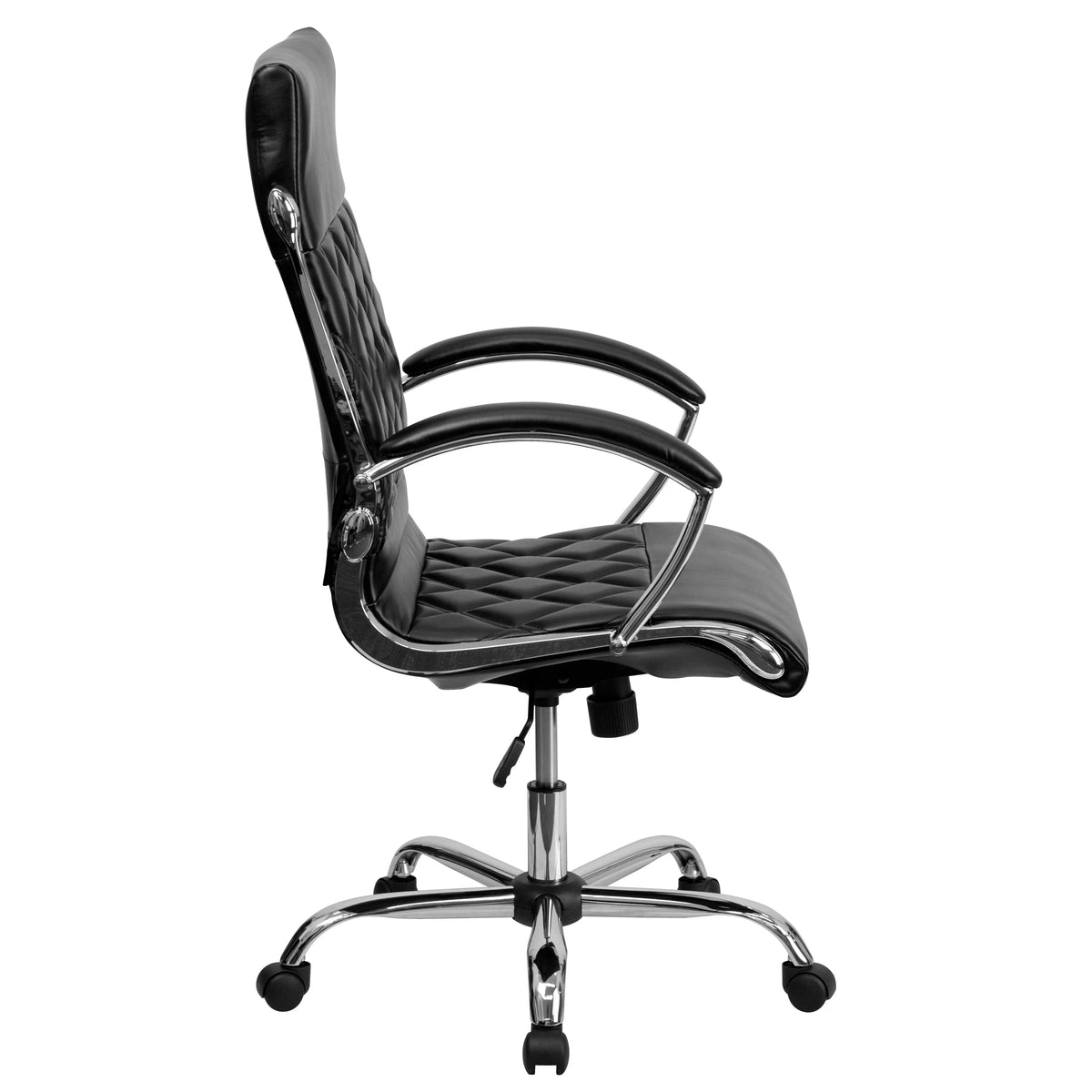 Black LeatherSoft Executive Swivel Office Chair D7930