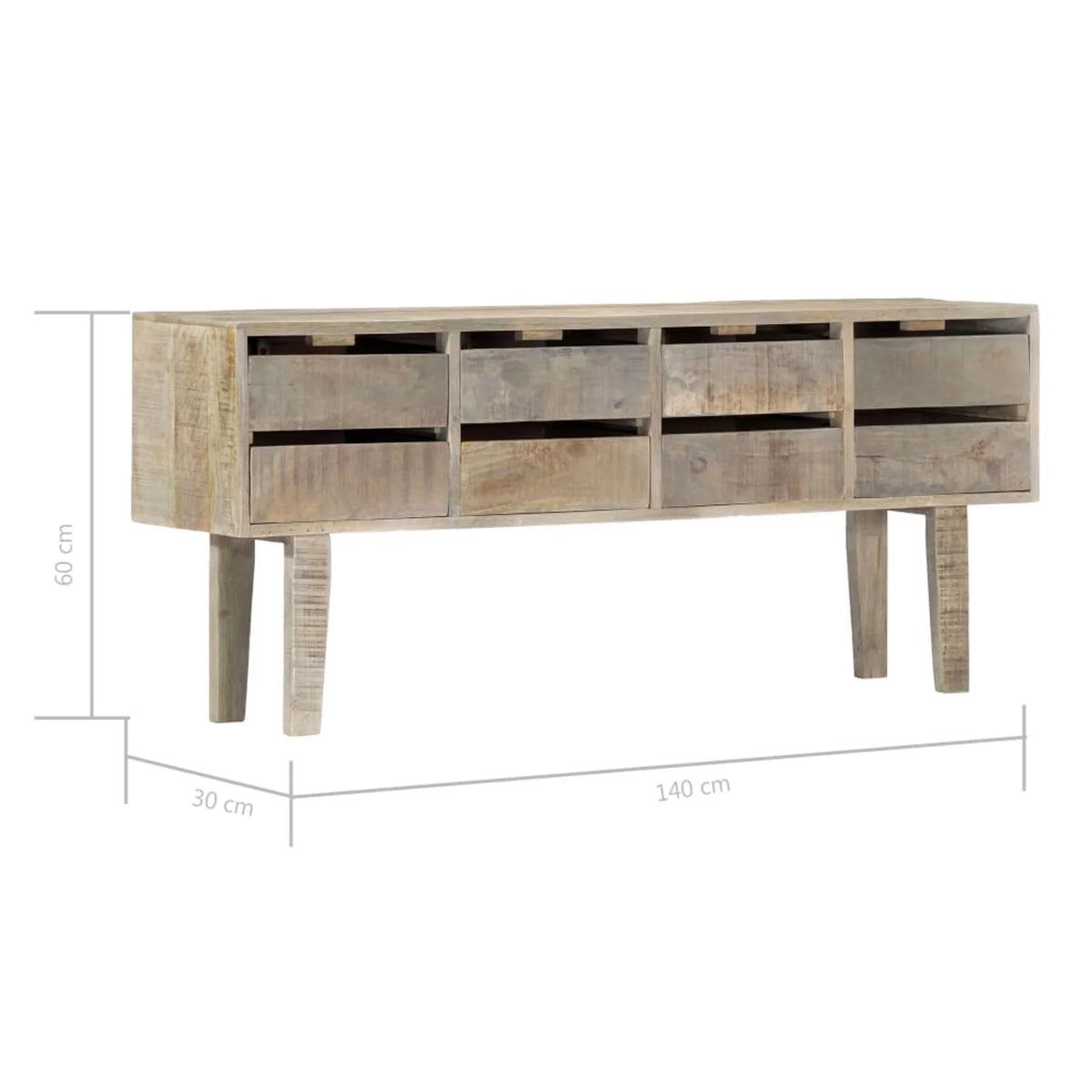 Wooden Sideboard with 8 Storage Drawers Z7239