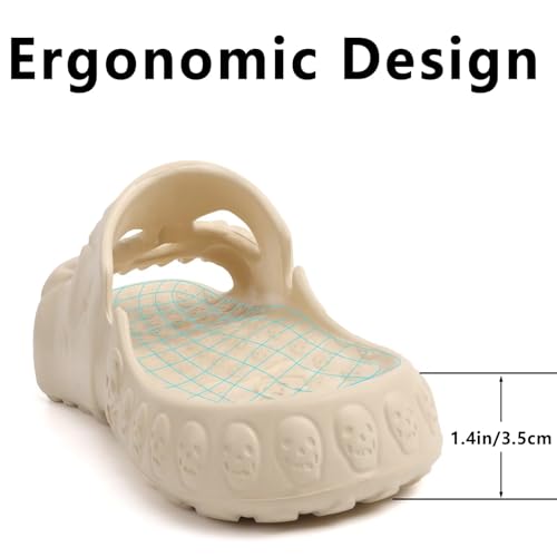 Skull Slides Sandals Open Toe Slip On W152384
