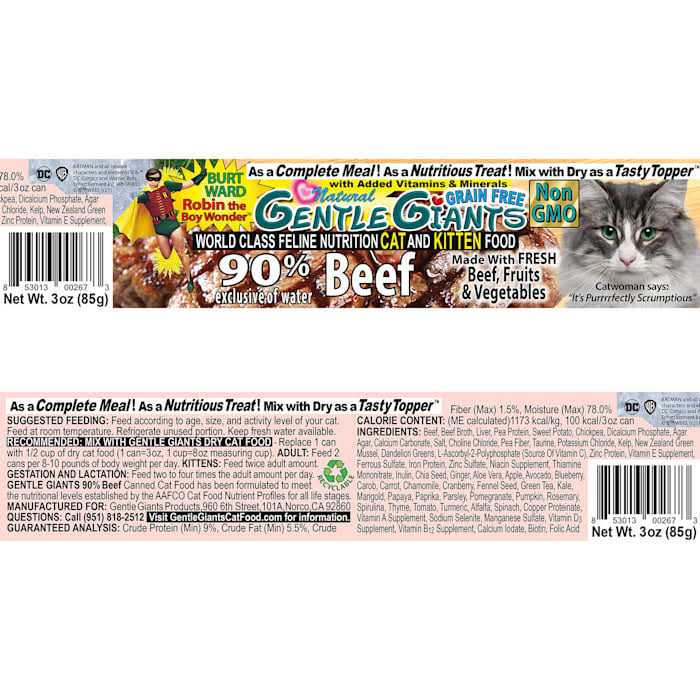 Natural Non-GMO Beef Cat & Kitten Can Food D645566