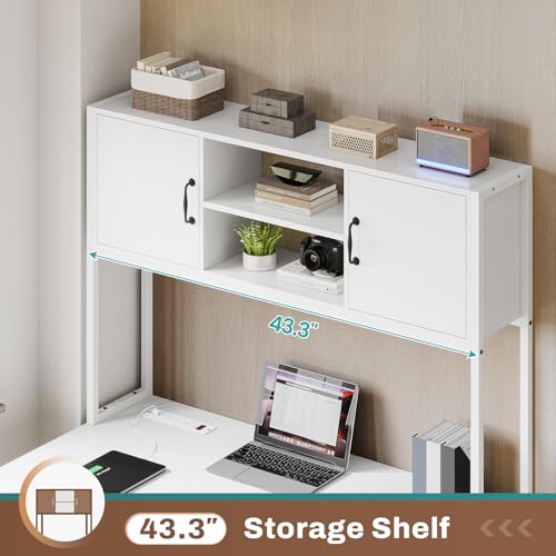 Black L Shaped Computer Desk with Fabric Drawers and Power Outlet Y38168