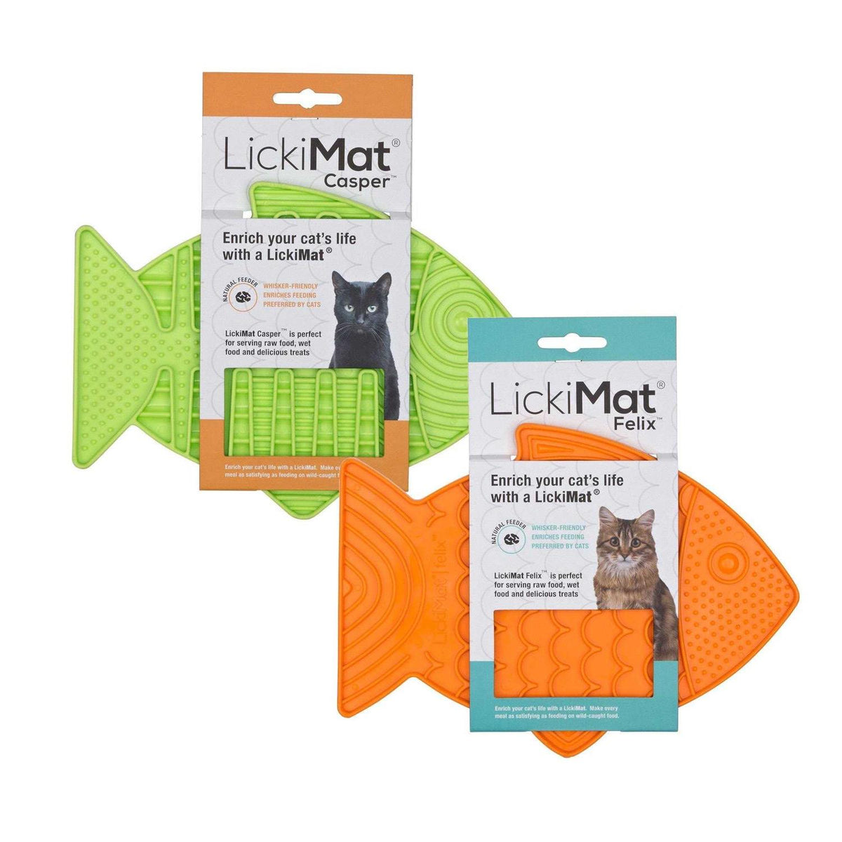 Fish-Shaped Cat Slow Feeders Lick Mat V9506