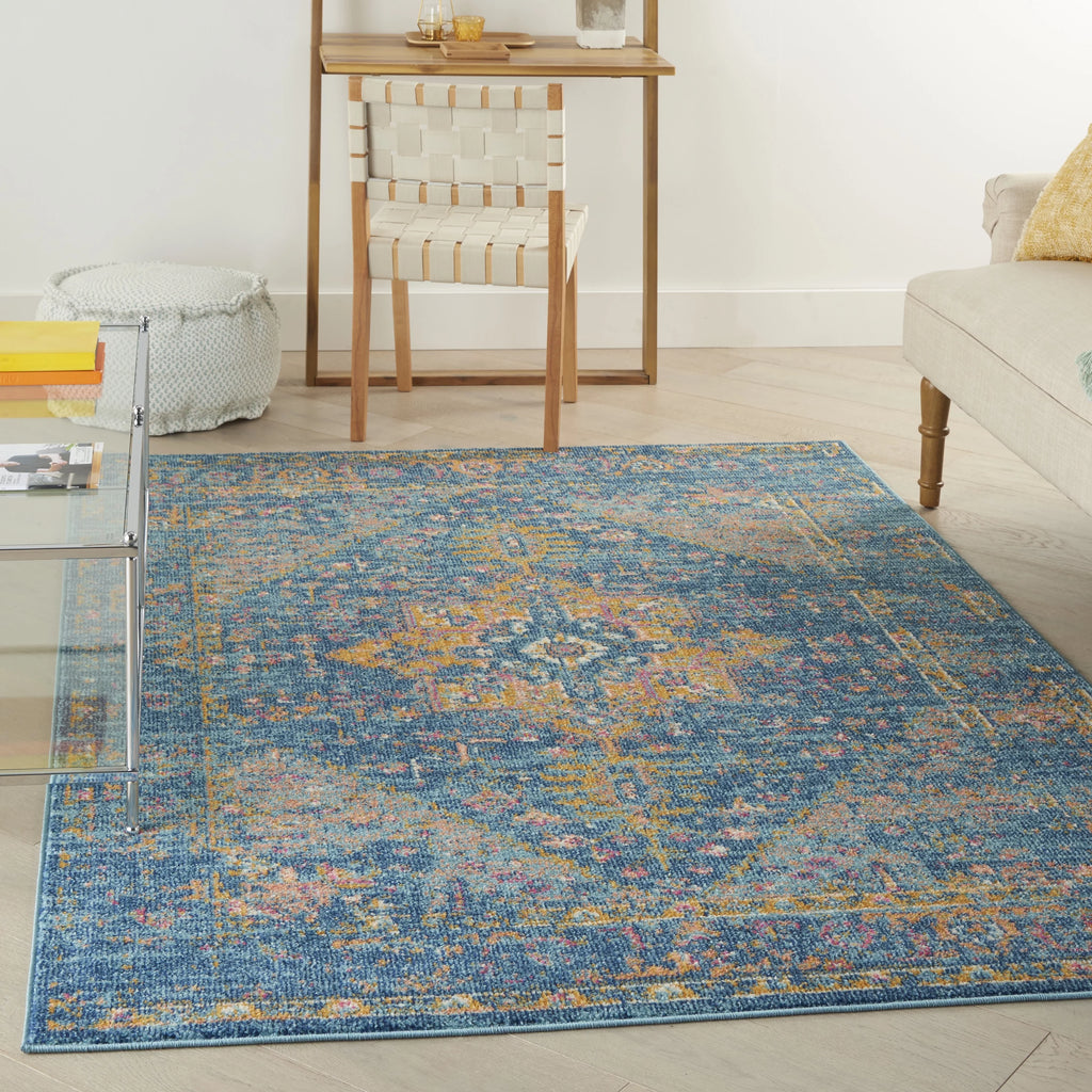 Navy Blue 4' x 6' Area Rug B68608