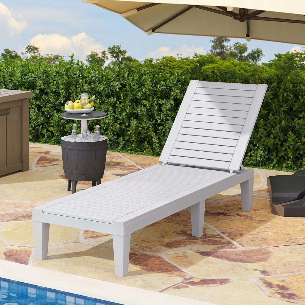 Black Adjustable Outdoor Lounge Chairs D29800
