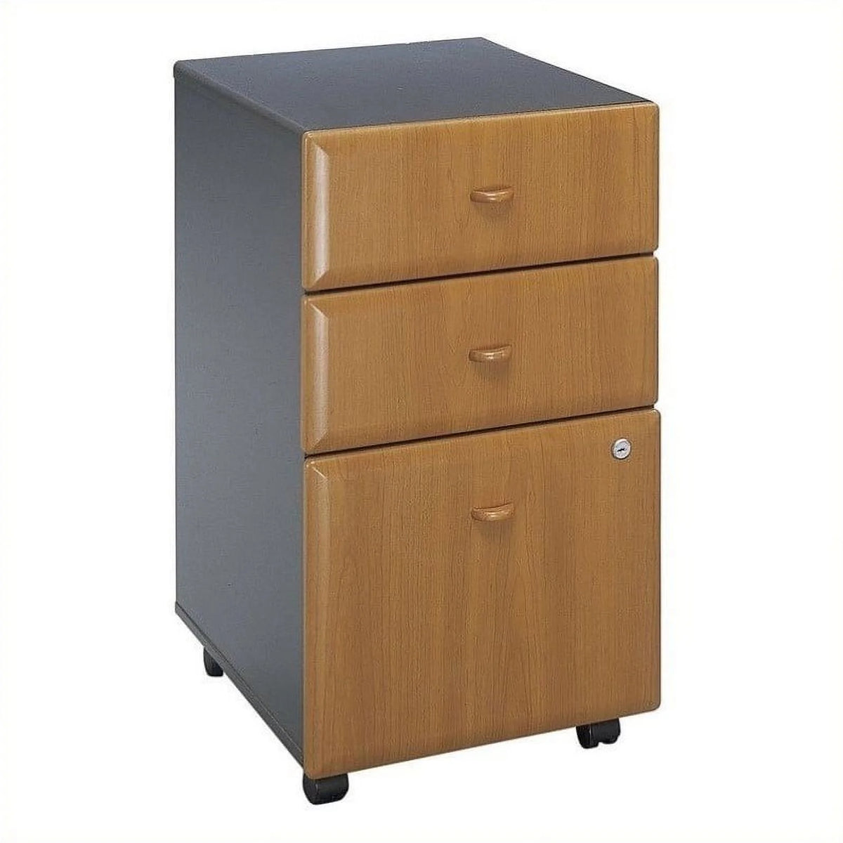 3 Drawer Wood Mobile Filing Cabinet Set of 2 U948