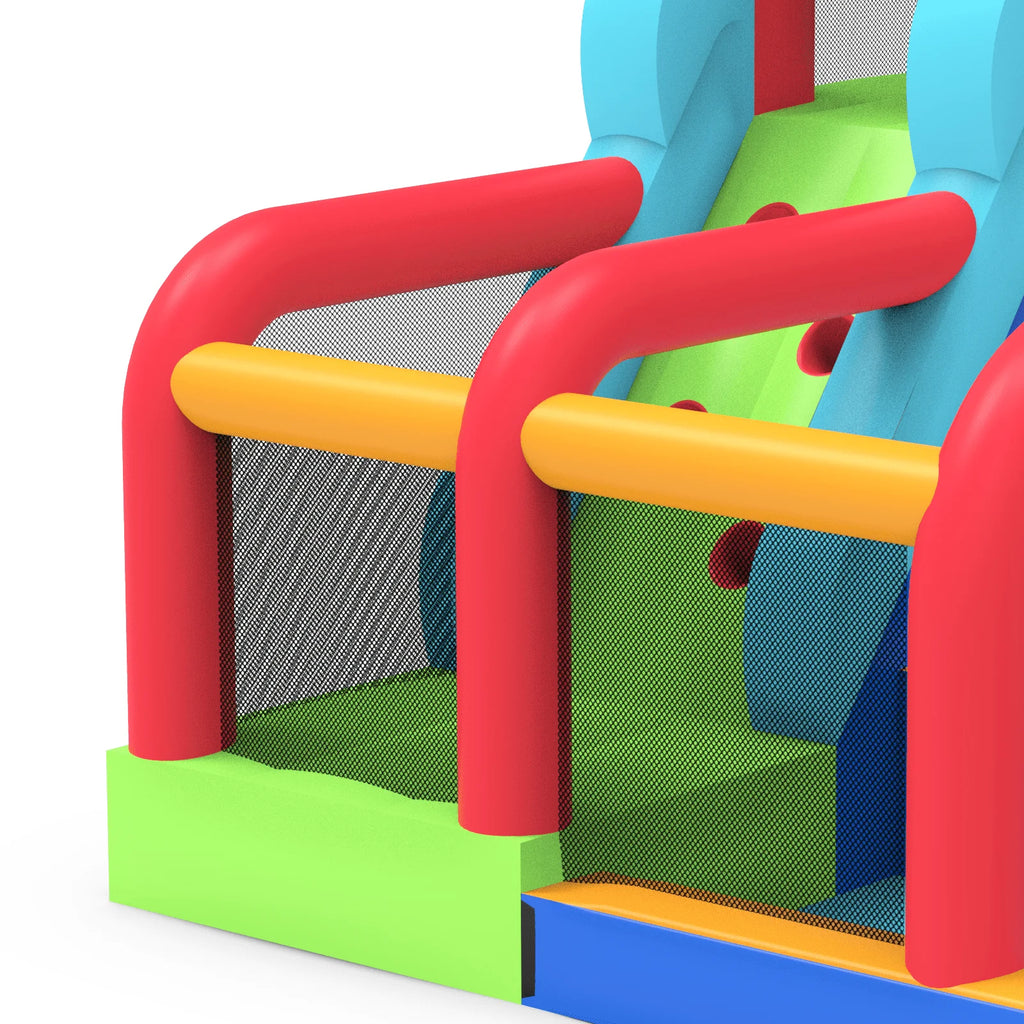 Inflatable Water Slide Bouncy House, 11-in-1 with Splash Pool T354