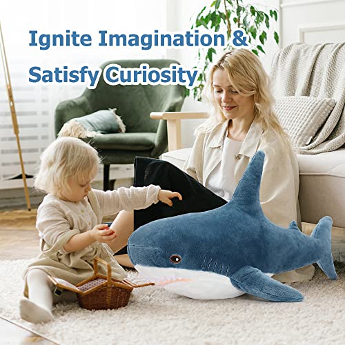 Pink 32in Shark Plush Toy L7681