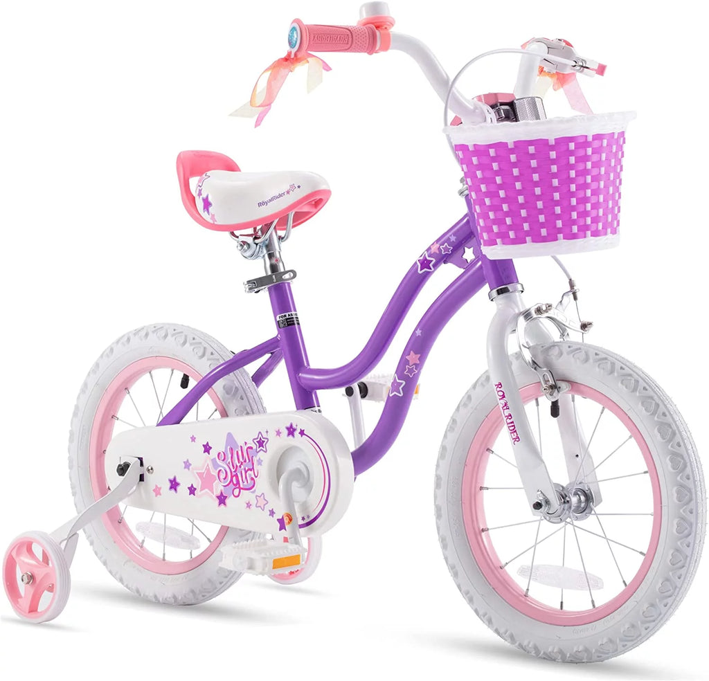 16 In. Blue Kids Bike with Basket Training Wheels Kickstand E365380