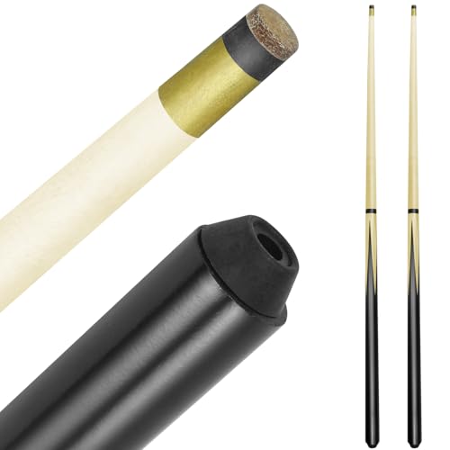 Pool Cue Stick 11mm Fiber Leather Tip 36inch Set of 2 B506917