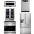 36 Gas Range, Refrigerator, Dishwasher, Microwave and Wine Cooler A998