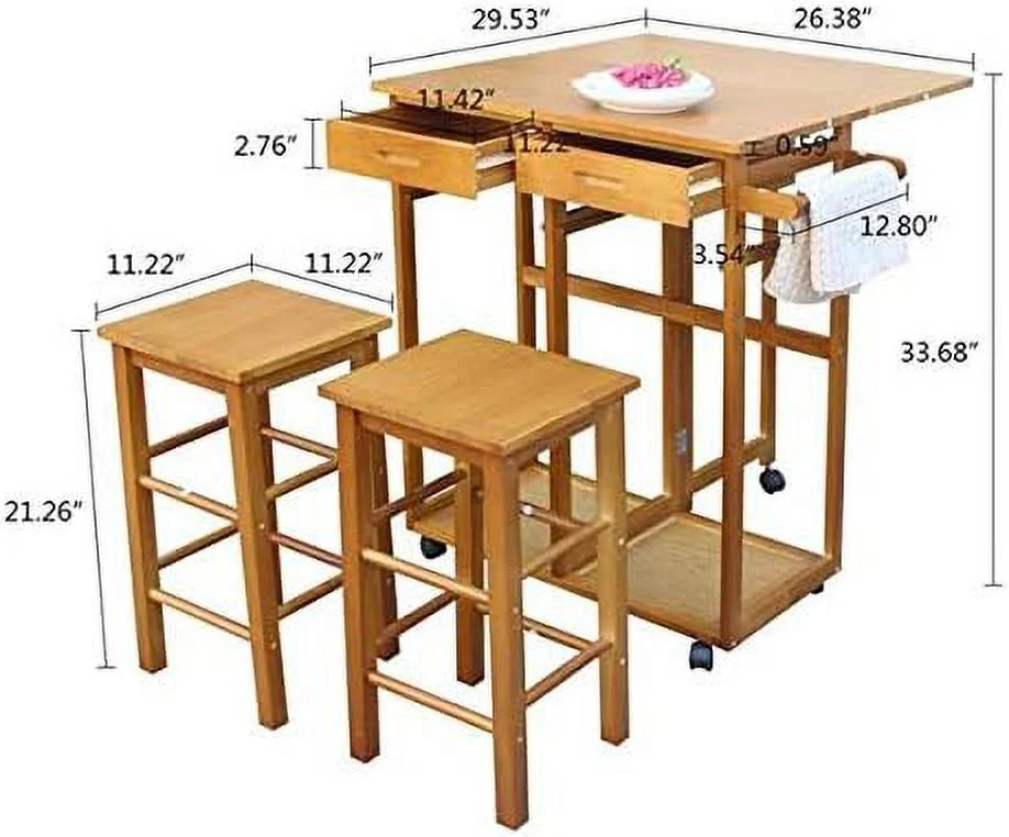 3 Piece Dining Table Set with 2 Chairs G21985