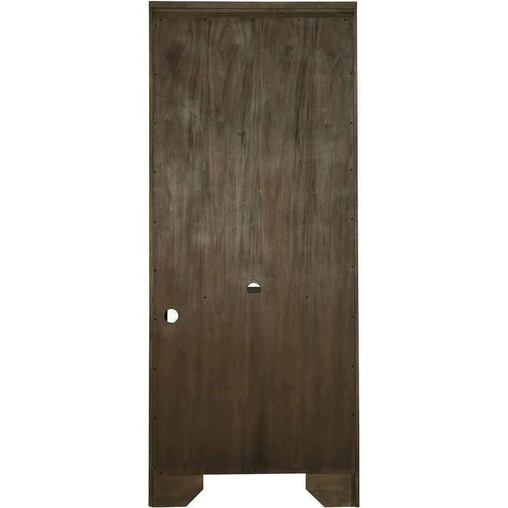 5-Shelf Rectangular Traditional Wood Bookcase in Oak B47304